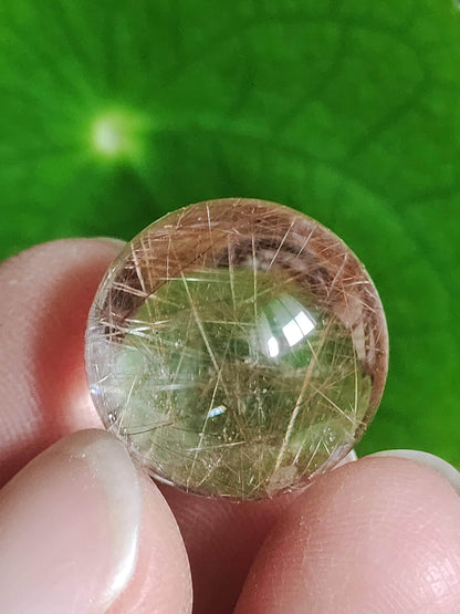 Rutilquarz A - Magische Edelstein Kugel Deko Sphere Klar Meditation Natur Heilstein Wohnen Sammler Rarität Geschenk Sammler Mineralien