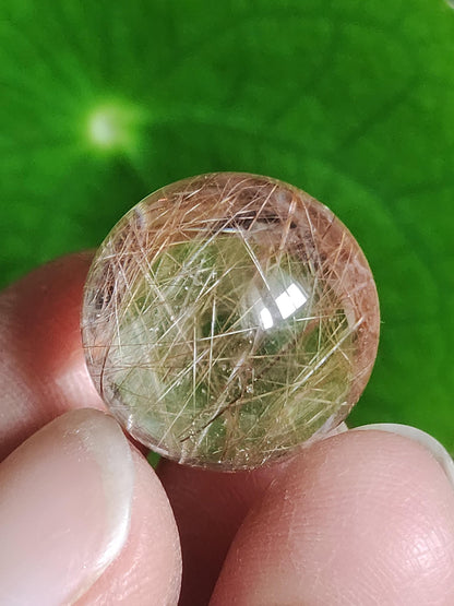 Rutilquarz A - Magische Edelstein Kugel Deko Sphere Klar Meditation Natur Heilstein Wohnen Sammler Rarität Geschenk Sammler Mineralien