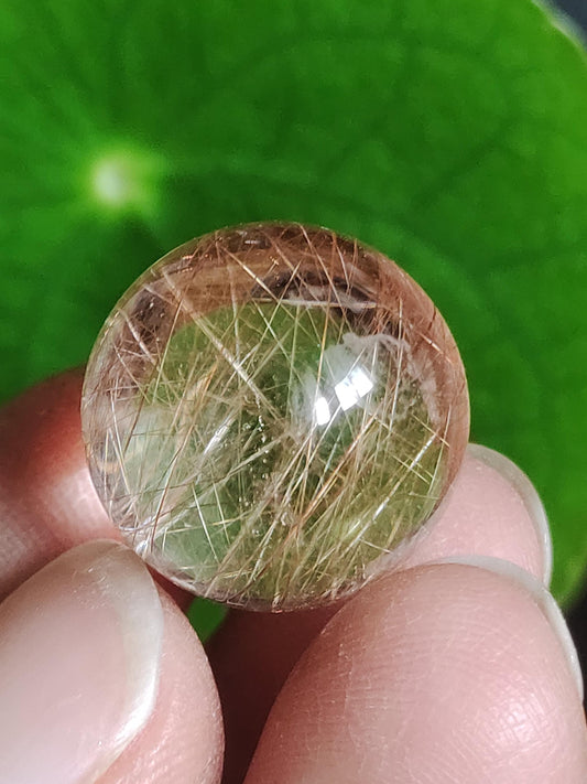 Quartz rutile A - Boule de pierre précieuse magique Décoration Sphère Méditation claire Pierre de guérison naturelle Collectionneur vivant Cadeau rareté Minéraux de collection