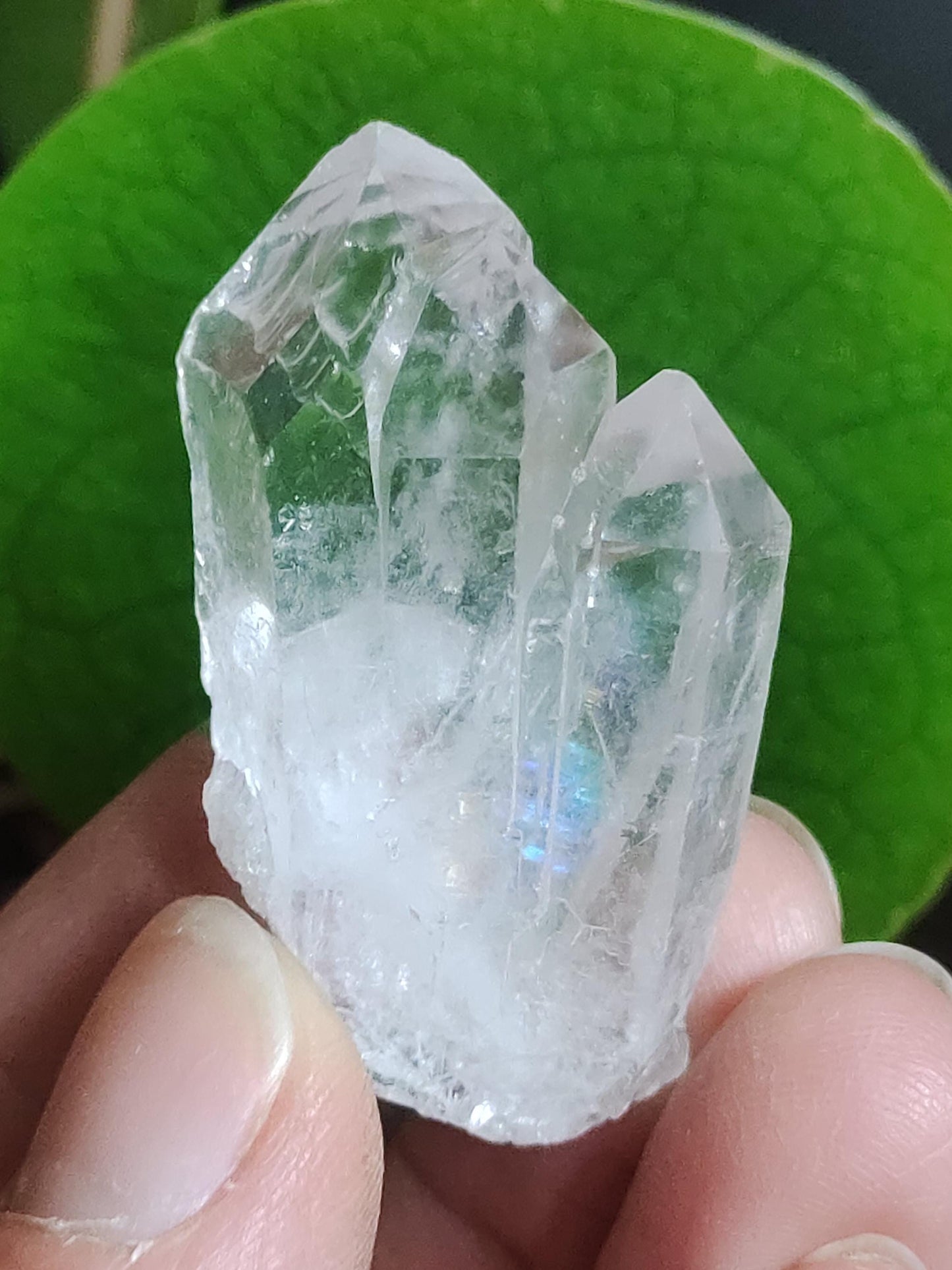 Quartz Rock Crystal Rainbow Point Collector's Grade Rarity Gemstone Decor Crystal Healing Stone Mineral Collection Energy Natural Unique Rare