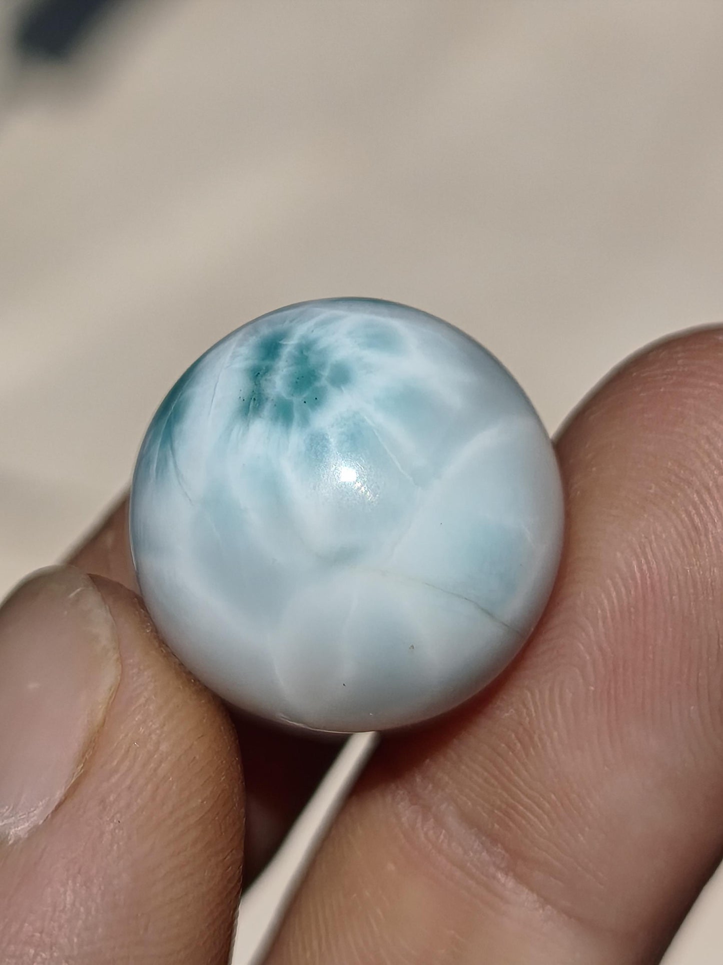Larimar AAA - Sphère de pierre précieuse bleue Décoration Sphère en cristal Cadeau bleu Pierre de guérison naturelle Minéral de collection naturel Cadeau Mer Ciel