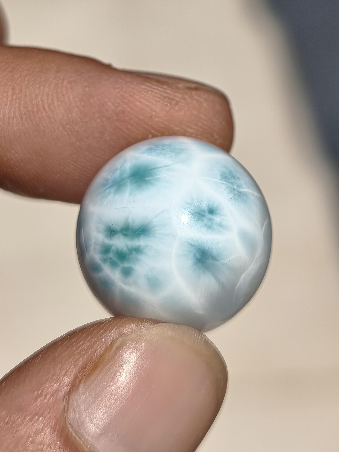 Larimar AAA - Sphère de pierre précieuse bleue Décoration Sphère en cristal Cadeau bleu Pierre de guérison naturelle Minéral de collection naturel Cadeau Mer Ciel