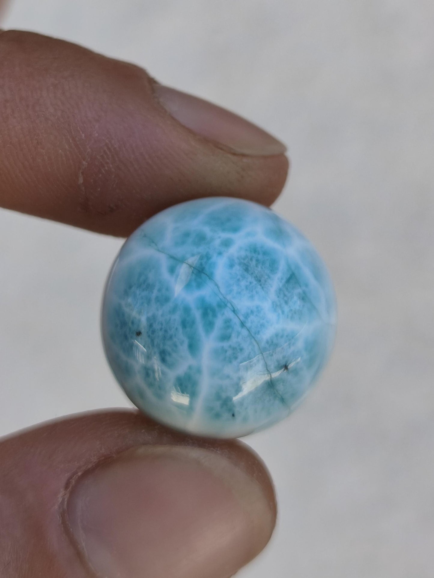 Larimar AAA - Edelstein Kugel blau Deko Sphere Kristall Geschenk blau Natur Heilstein Natur Sammler Mineral Geschenk Meer Himmel