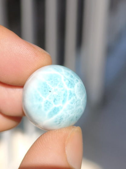 Larimar AAA - Edelstein Kugel blau Deko Sphere Kristall Geschenk blau Natur Heilstein Natur Sammler Mineral Geschenk Meer Himmel
