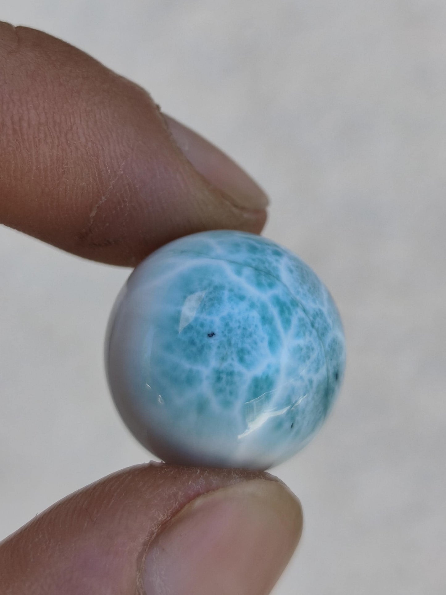 Larimar AAA - Edelstein Kugel blau Deko Sphere Kristall Geschenk blau Natur Heilstein Natur Sammler Mineral Geschenk Meer Himmel