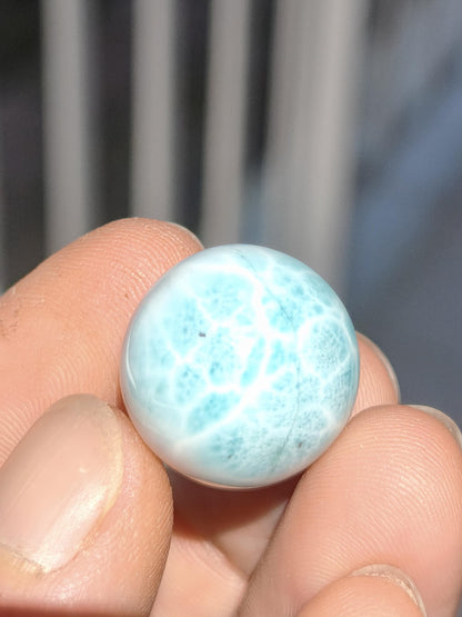 Larimar AAA - Edelstein Kugel blau Deko Sphere Kristall Geschenk blau Natur Heilstein Natur Sammler Mineral Geschenk Meer Himmel
