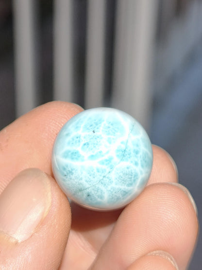 Larimar AAA - Edelstein Kugel blau Deko Sphere Kristall Geschenk blau Natur Heilstein Natur Sammler Mineral Geschenk Meer Himmel