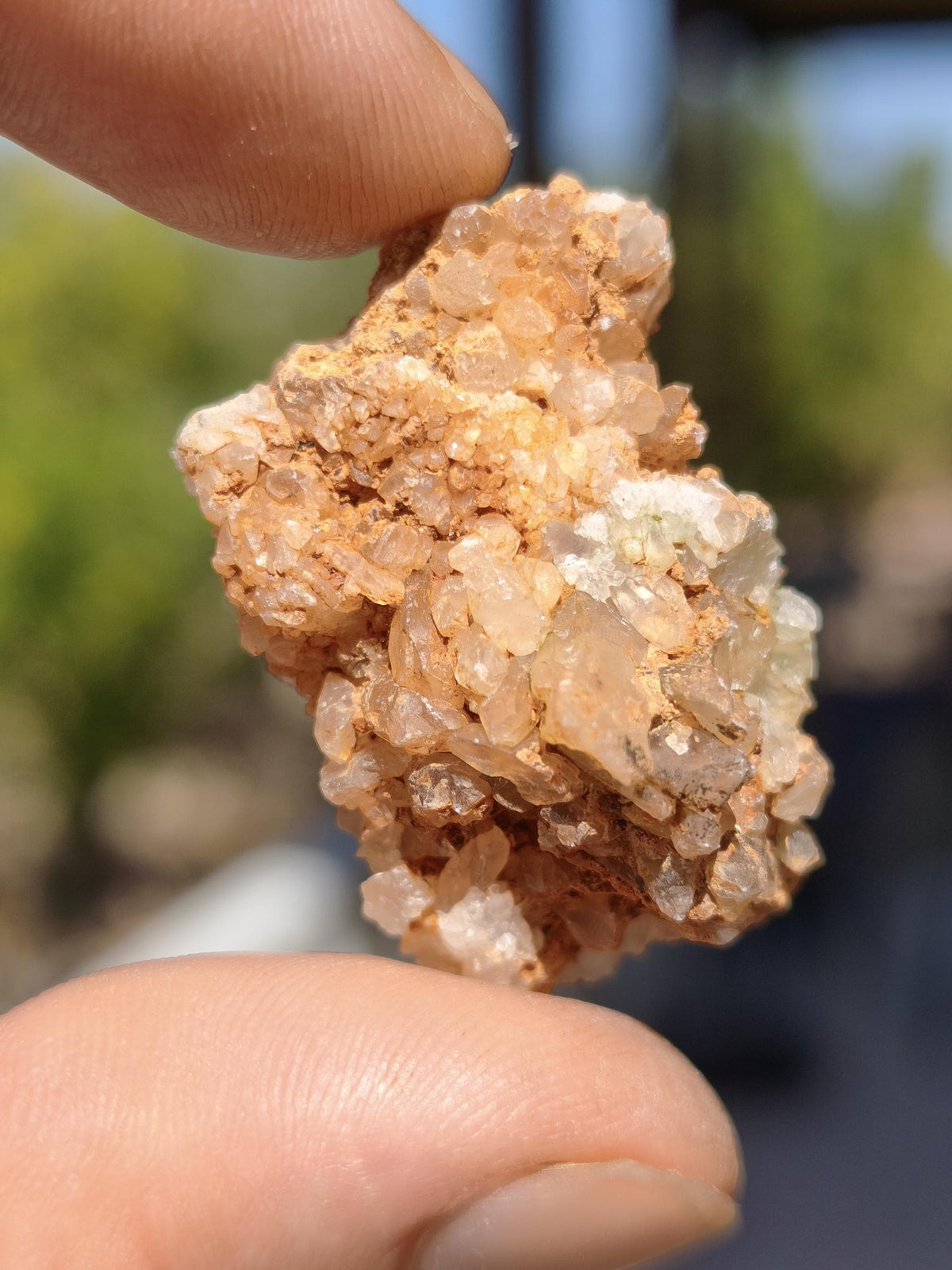 Calcite Roh Kristall Stufe  – Attavyros, Insel Rhodos Griechenland Sammler Mineralien Kristall Deko Selbstfund Geschenk Haus Wohnen gelb