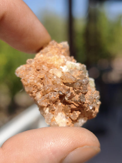 Calcite Roh Kristall Stufe  – Attavyros, Insel Rhodos Griechenland Sammler Mineralien Kristall Deko Selbstfund Geschenk Haus Wohnen gelb