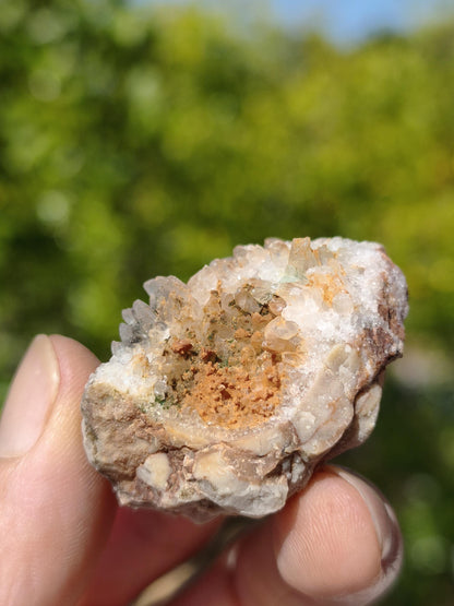 Calcite Roh Kristall Stufe  – Attavyros, Insel Rhodos Griechenland Sammler Mineralien Kristall Deko Selbstfund Geschenk Haus Wohnen gelb