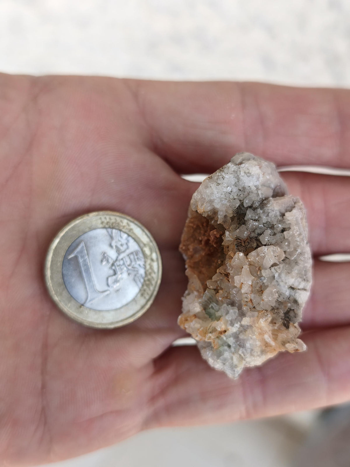 Calcite Roh Kristall Stufe  – Attavyros, Insel Rhodos Griechenland Sammler Mineralien Kristall Deko Selbstfund Geschenk Haus Wohnen gelb