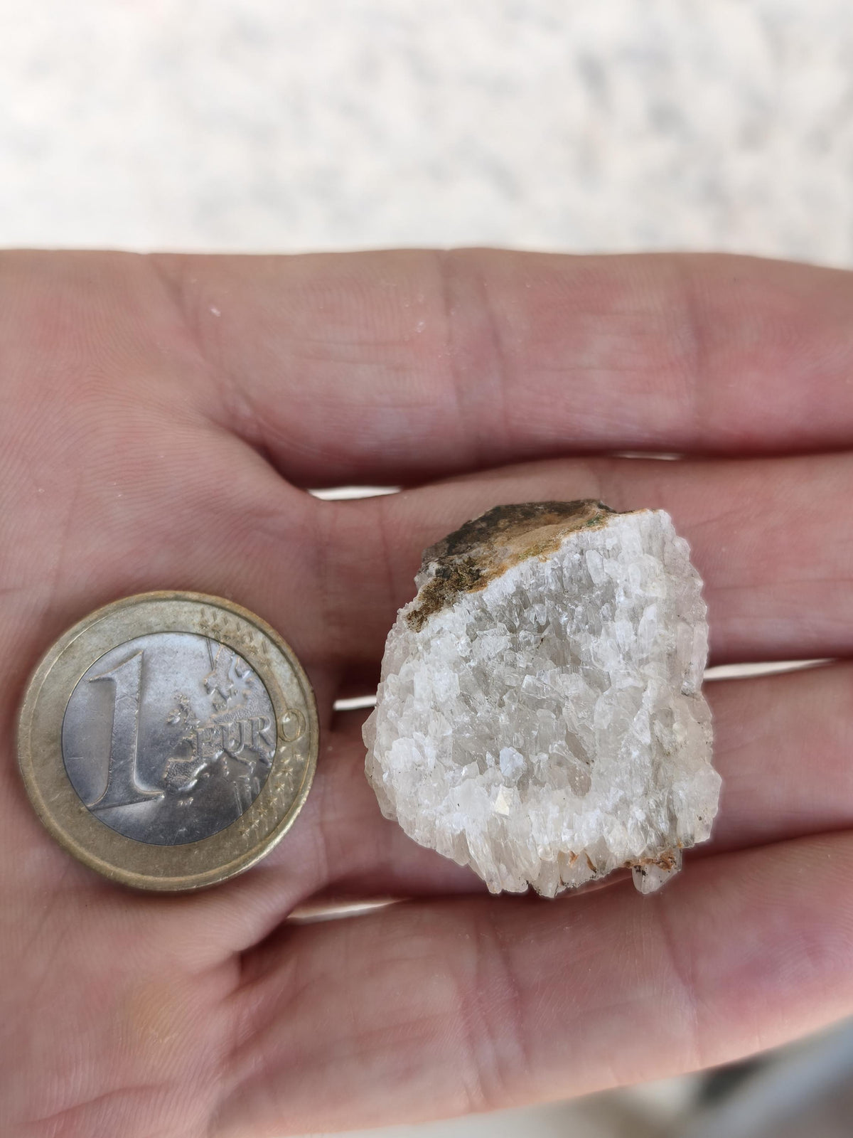 Calcite Roh Kristall Stufe  – Attavyros, Insel Rhodos Griechenland Sammler Mineralien Kristall Deko Selbstfund Geschenk Haus Wohnen gelb