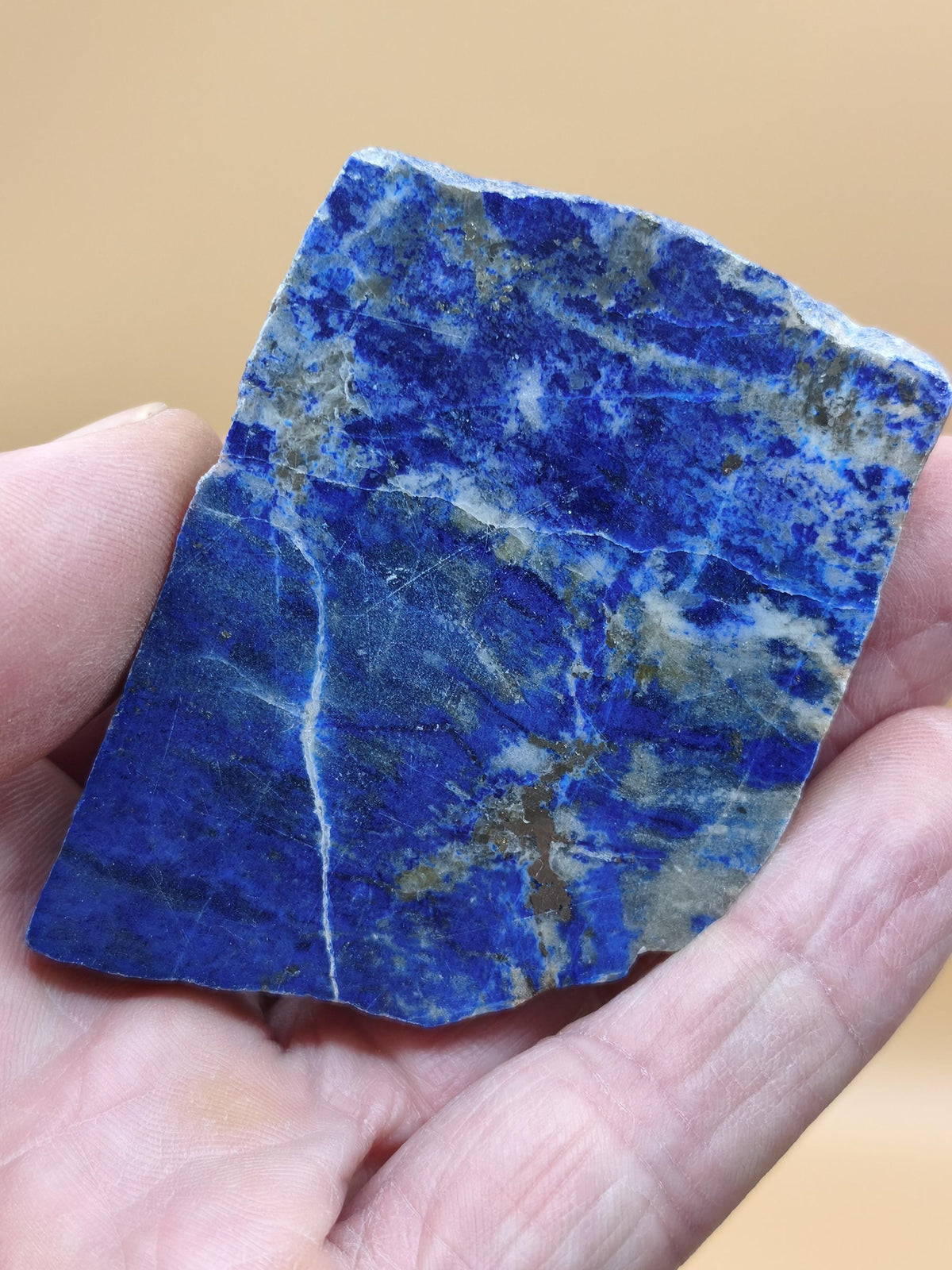 LapisLazuli Scheibe Edelstein blau Stufe Anschliff Deko Platte Kristall Vintage Meditation Heilstein Frau Mann Geschenk Er Sie Haus Energie