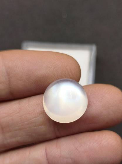 Adular Mondstein AAA Sammlerstein Mineralien Kristalle Cabochon rund natürlich Heilstein Rarität klar schimmer