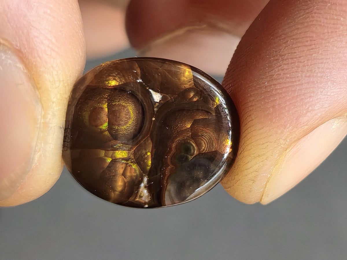 Feuer Achat Mexiko opalisierend AAA Sammlerstein Mineralien Kristalle Kollektion Cabochon natürlich Heilstein Rarität Muster Selten