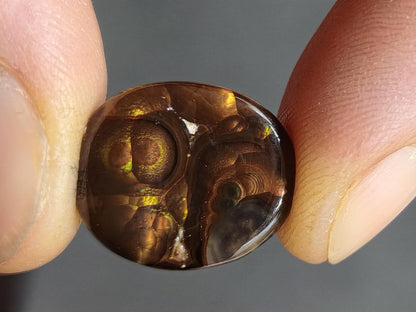 Feuer Achat Mexiko opalisierend AAA Sammlerstein Mineralien Kristalle Kollektion Cabochon natürlich Heilstein Rarität Muster Selten