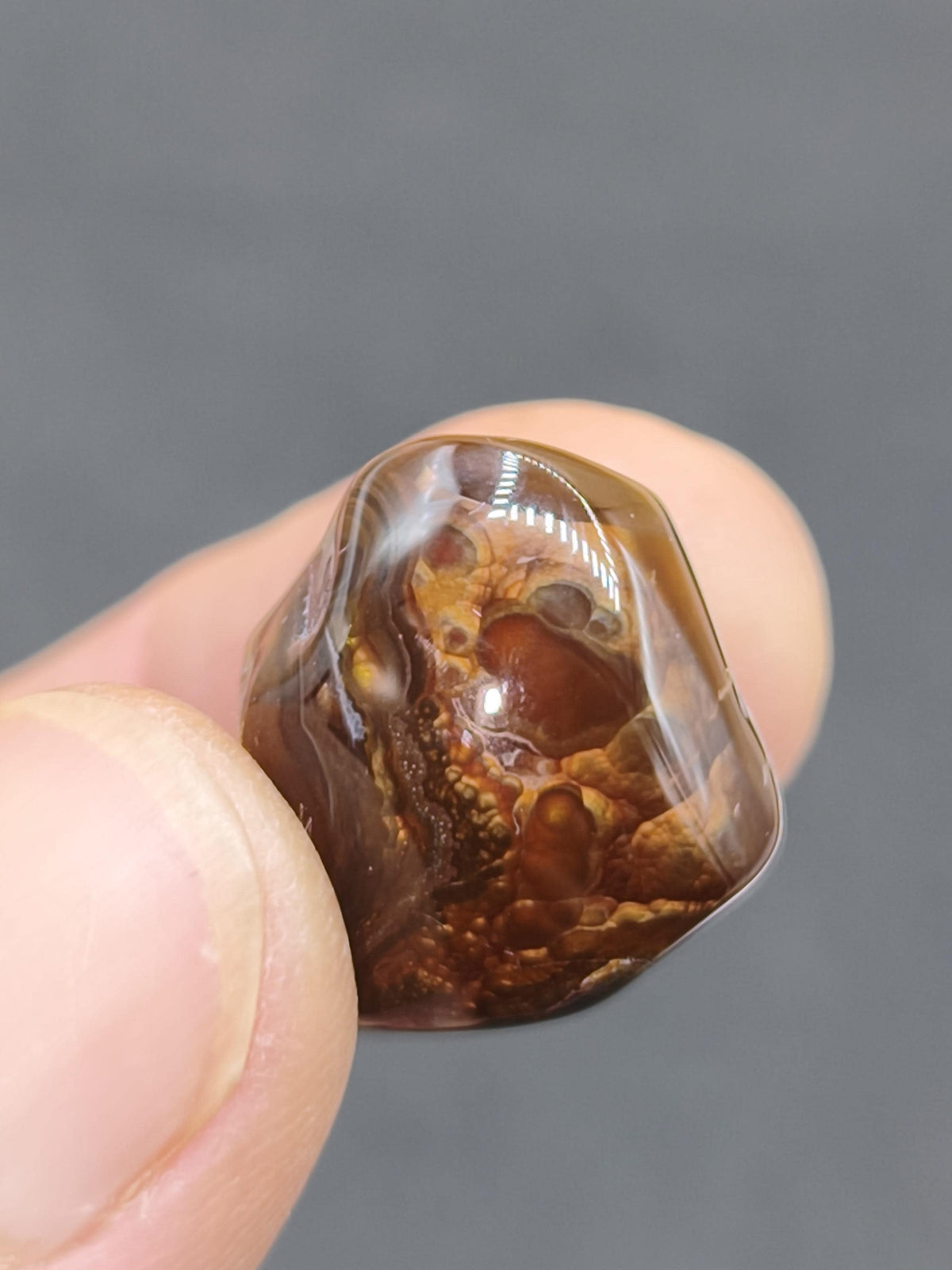 Feuer Acha Mexiko opalisierend AAA Sammlerstein Mineralien Kristalle Kollektion natürlich Heilstein Rarität Muster Selten
