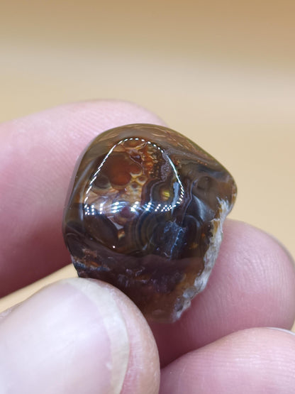 Feuer Acha Mexiko opalisierend AAA Sammlerstein Mineralien Kristalle Kollektion natürlich Heilstein Rarität Muster Selten