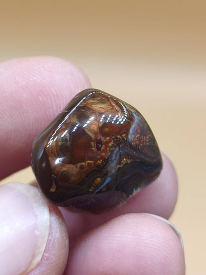 Feuer Acha Mexiko opalisierend AAA Sammlerstein Mineralien Kristalle Kollektion natürlich Heilstein Rarität Muster Selten