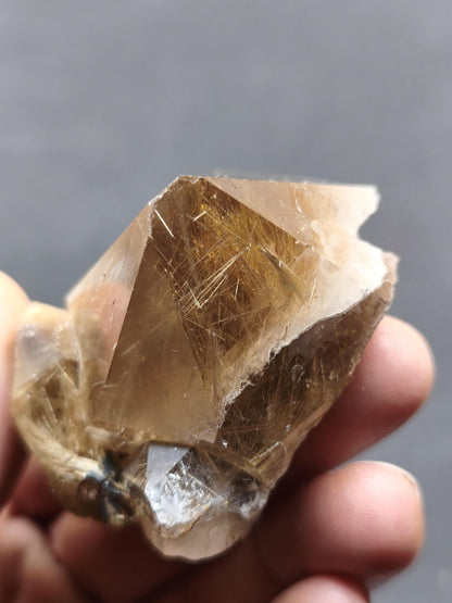 Rutilquarz gold roh Sammler Stufe Pyramide Kristall Rarität ~ Edelstein Deko Heilstein Mineral Kollektion Energie Natur besonders Geschenk