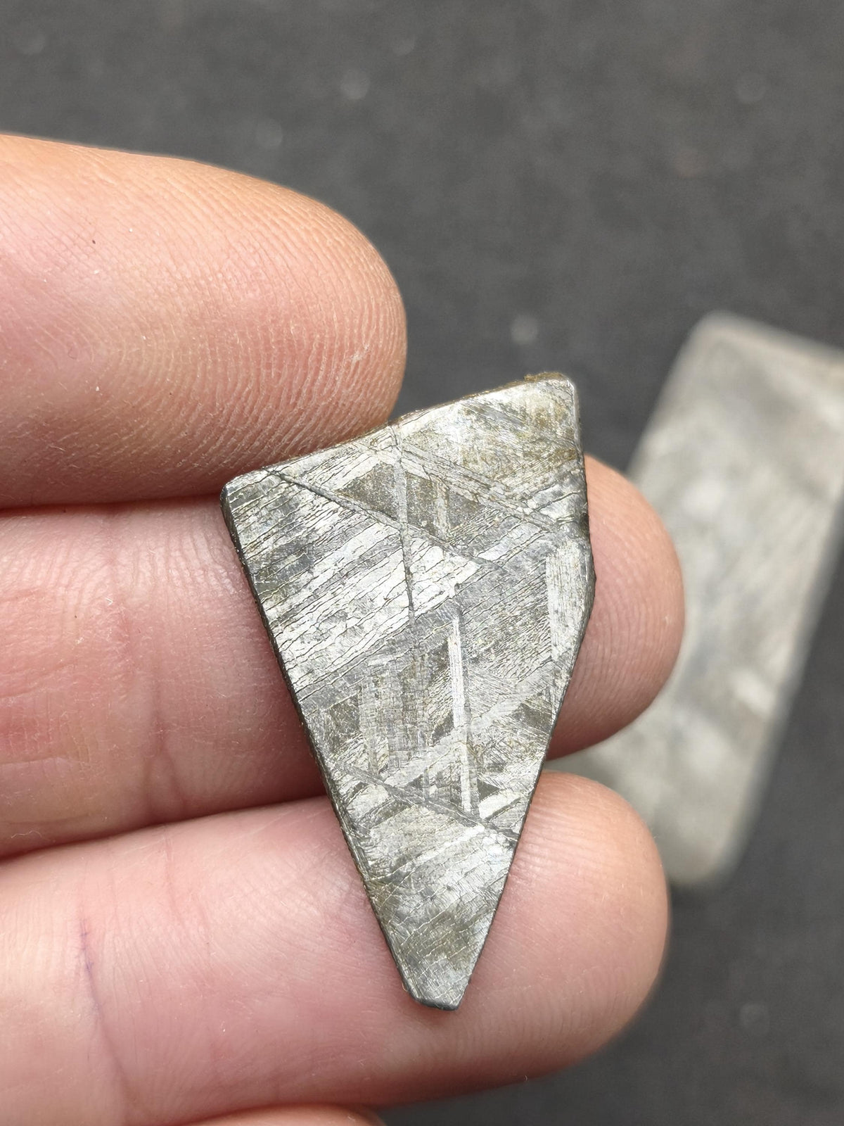 Gibeon Meteorit Namibia | Eisenmeteorit mit Widmanstätten-Struktur | Geätzter Meteoriten-Anschnitt Sammler Mineralien Kristalle Selten