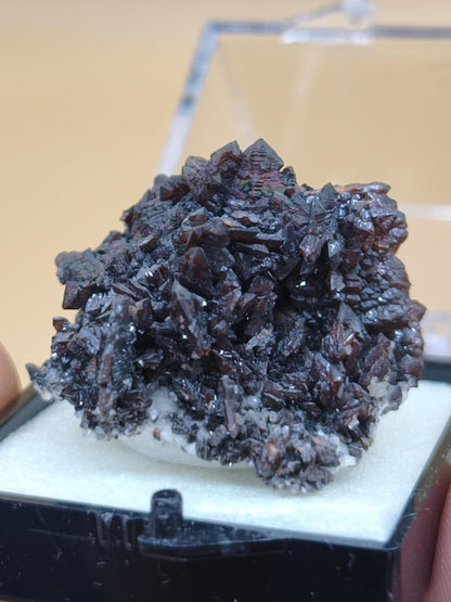 Descloizit Kristallstufe – Berg Aukas, Namibia | Dunkelrotbraune Kristalle Rarität Sammler roh Stufe Edelstein Deko Mineralien