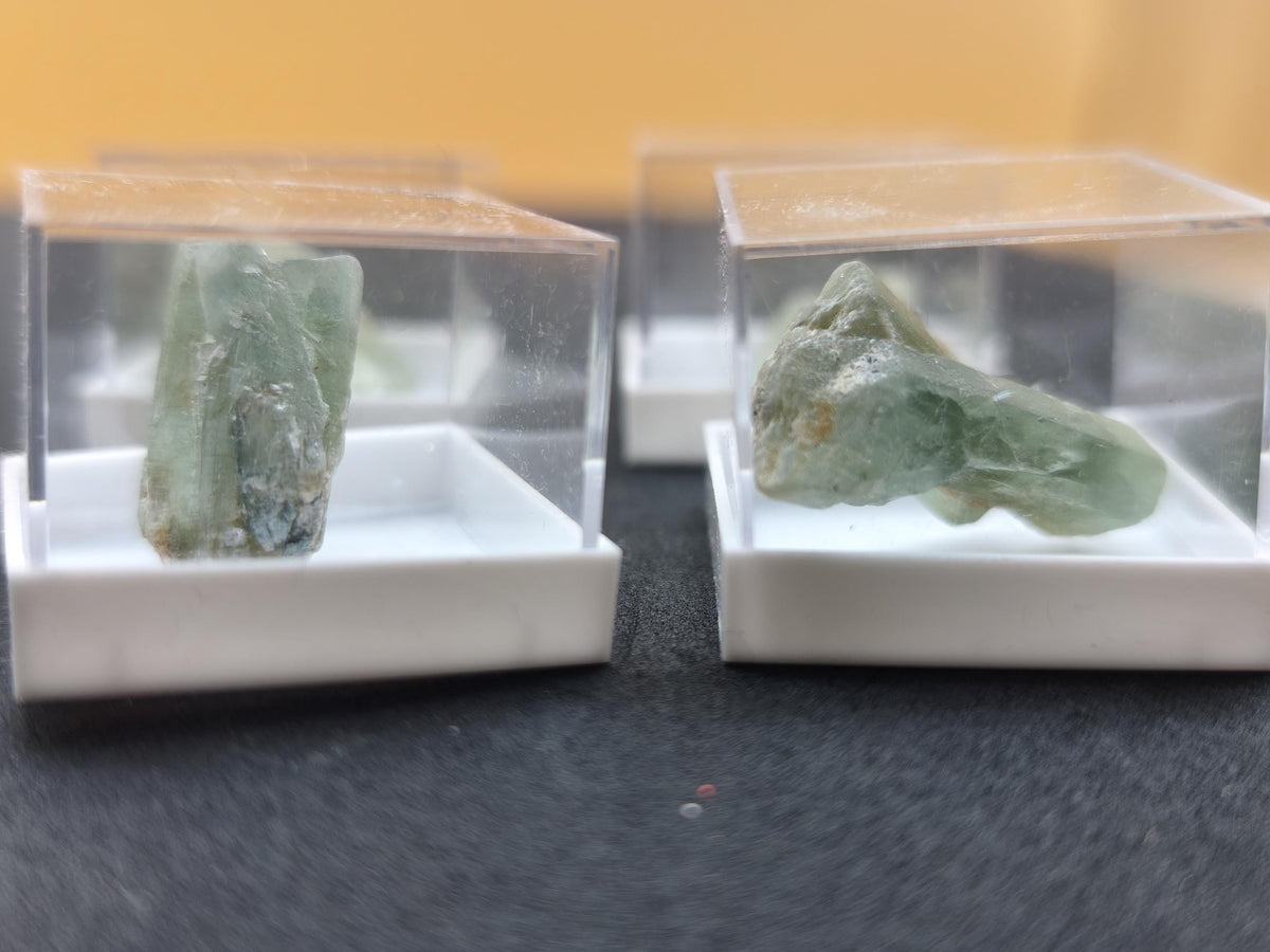 Grüner Cyanit Kristall 25–28 mm | Natürlicher Kyanit Rohstein | Disthen | Mineraliem Stufe Kristall Sammler roh Kristall Edelstein Deko