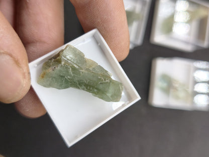Grüner Cyanit Kristall 25–28 mm | Natürlicher Kyanit Rohstein | Disthen | Mineraliem Stufe Kristall Sammler roh Kristall Edelstein Deko