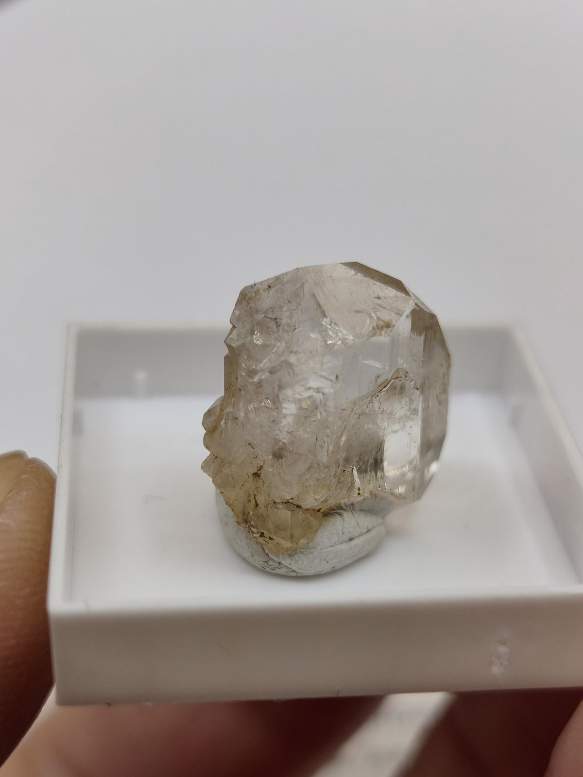 12ct Phenakit Kristall aus Namibia | Stiepelmann Mine Erongo | Klarer natürlicher Rohkristall | Seltenes Sammler Mineral Heilstein Rarität