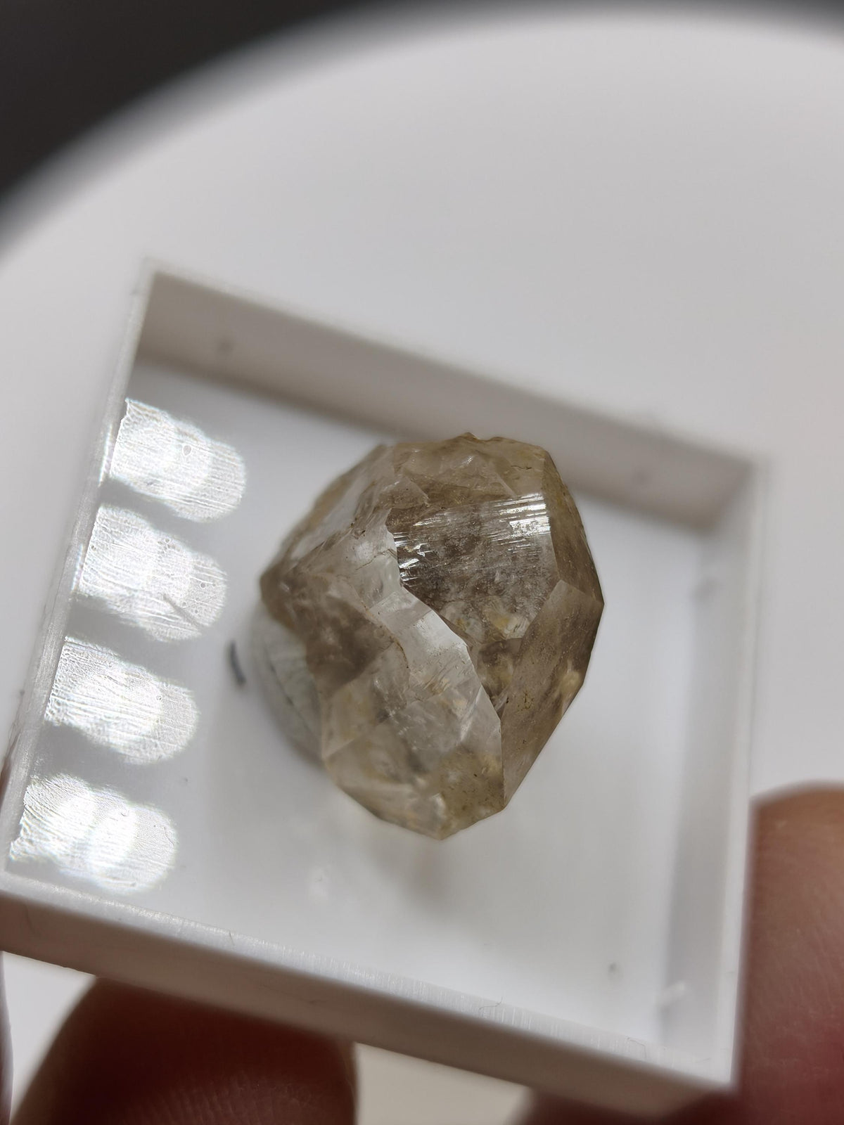 12ct Phenakit Kristall aus Namibia | Stiepelmann Mine Erongo | Klarer natürlicher Rohkristall | Seltenes Sammler Mineral Heilstein Rarität