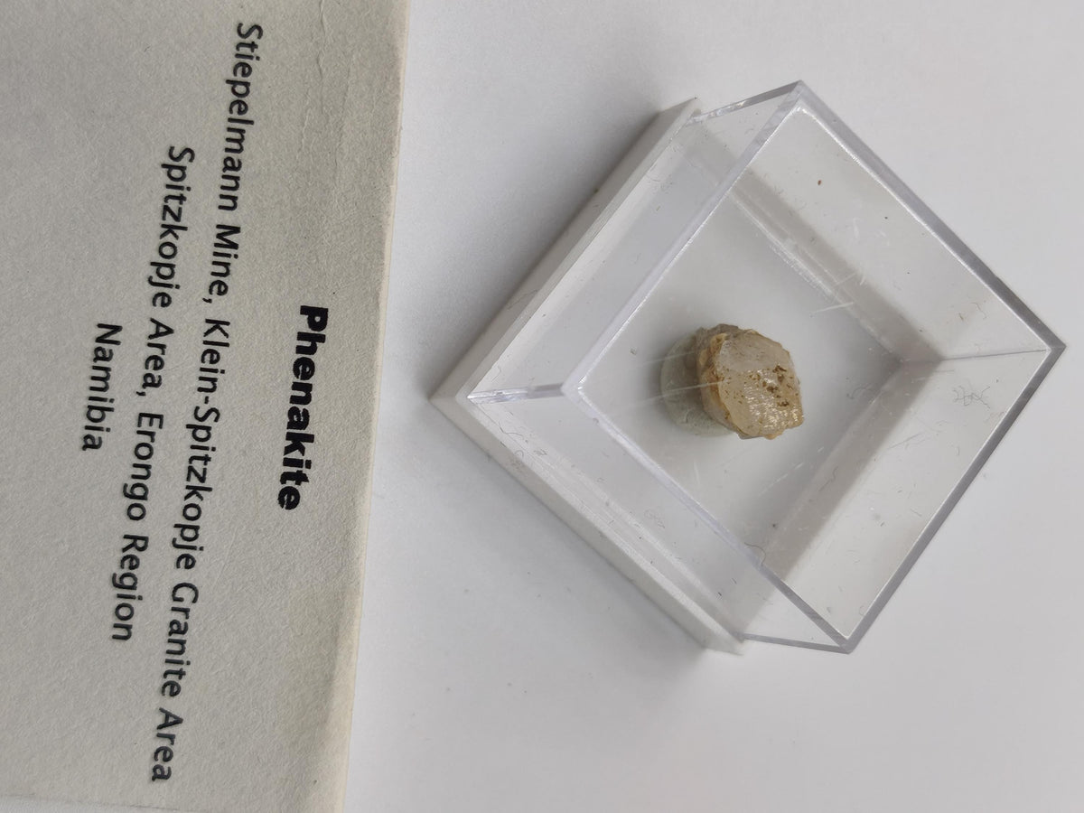 4,5ct Phenakit Kristall aus Namibia | Stiepelmann Mine Erongo | Klarer natürlicher Rohkristall | Seltenes Sammler Mineral Heilstein Rarität
