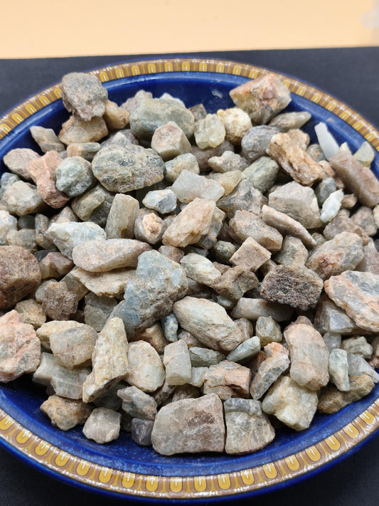 Beryll Mix aus Brasilien | Aquamarin & Grüner Beryll Roh Kristalle | Natursteine 5–25 mm | 20 g oder 50 g Rarität Magische Edelstein Deko