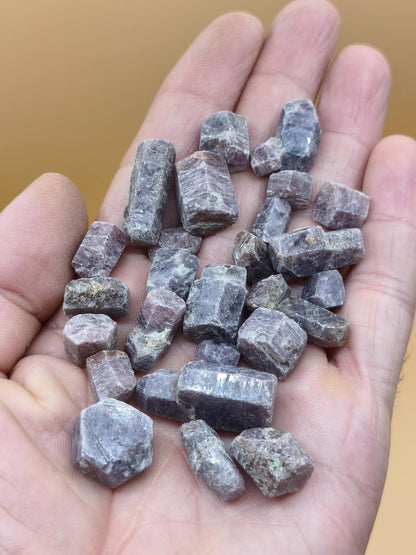 Rubin Rohkristalle aus Tansania Natürlicher Korund Sechseckige Kristalle | 5 g oder 10 g zur Wahl Korund Sammlermineral Kristallle Mineral