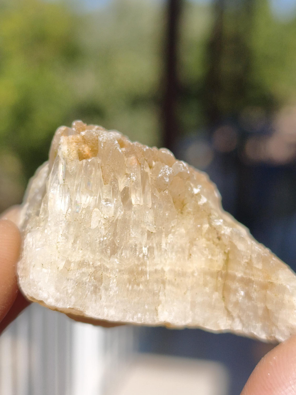 Calcite Roh Kristall Stufe  – Attavyros, Insel Rhodos Griechenland Sammler Mineralien Kristall Deko Selbstfund Geschenk Haus Wohnen gelb
