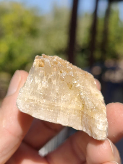 Calcite Roh Kristall Stufe  – Attavyros, Insel Rhodos Griechenland Sammler Mineralien Kristall Deko Selbstfund Geschenk Haus Wohnen gelb