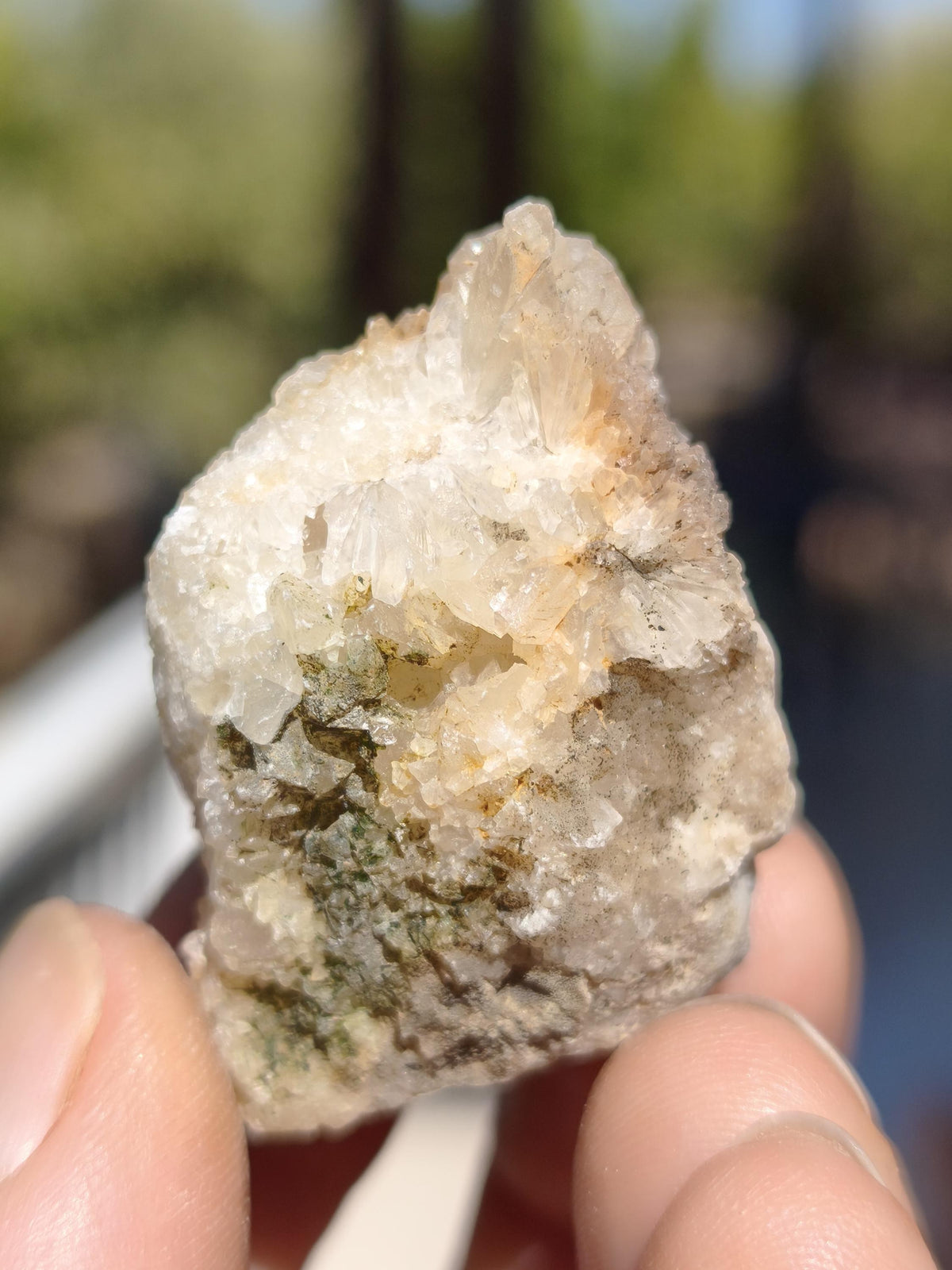 Calcite Roh Kristall Stufe  – Attavyros, Insel Rhodos Griechenland Sammler Mineralien Kristall Deko Selbstfund Geschenk Haus Wohnen gelb
