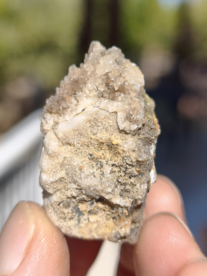 Calcite Roh Kristall Stufe  – Attavyros, Insel Rhodos Griechenland Sammler Mineralien Kristall Deko Selbstfund Geschenk Haus Wohnen gelb