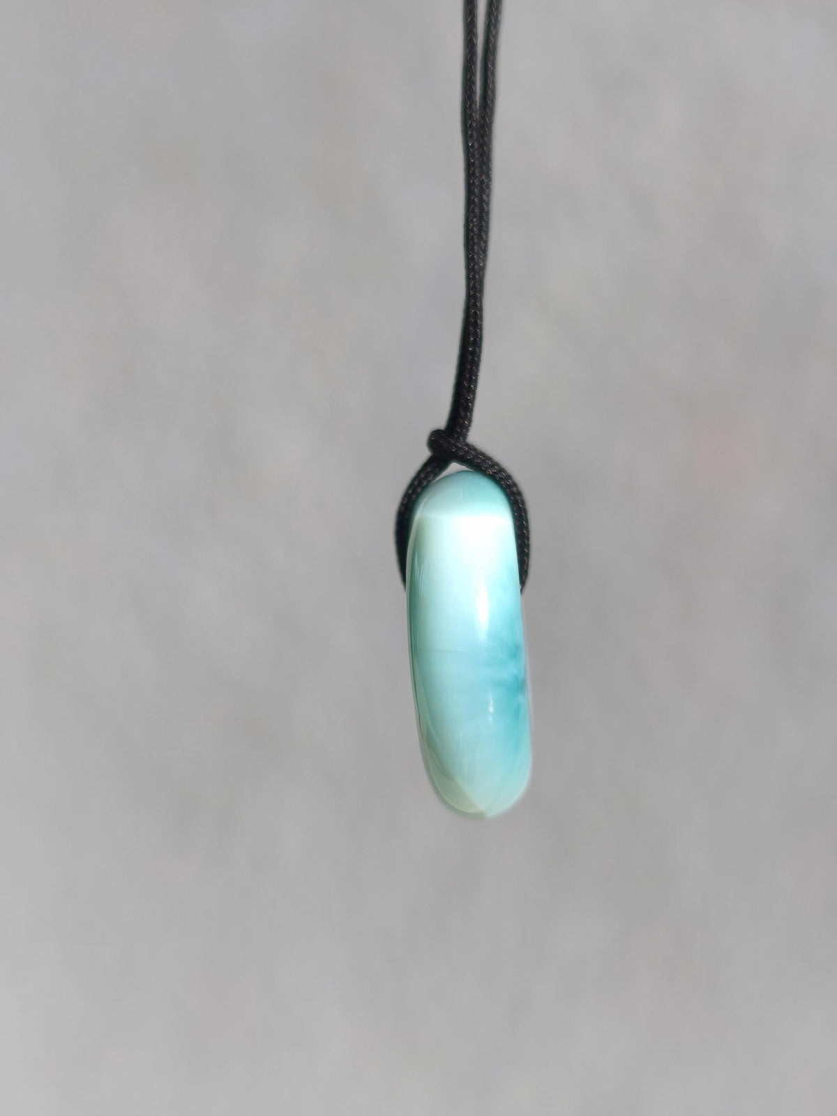 AAA Larimar Protection Donut Gemstone Necklace Blue Healing Stone Rarity Natural Woman Gift Man Woman He She Energy Power Luck