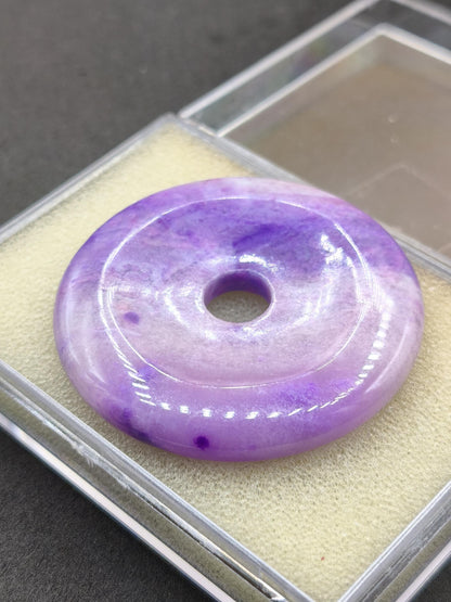 Collier en Sugilite Gel AAAAA, vintage années 90, donut précieux 50 mm, pierre fine, cristal, minéral, rare, rareté, collection, violet, cadeau, mariage, pièce de musée