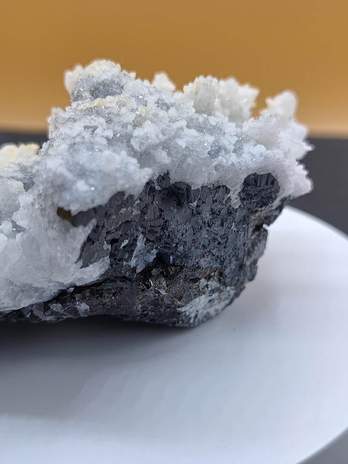 Galène, blende de zinc & cristal de roche avec enrobage de quartz - Madan Bulgarie - 525 g - 120 mm Pièce de collection Cristal Minéraux de collection Pièce unique