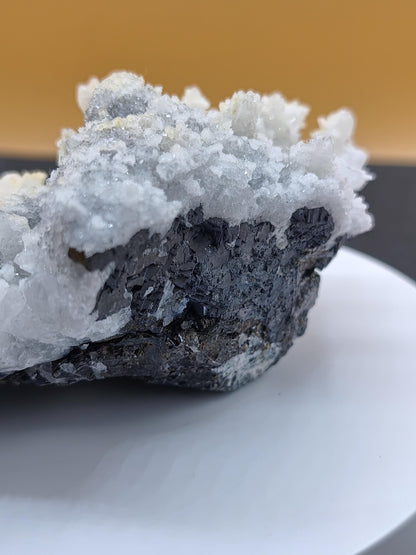 Galène, blende de zinc & cristal de roche avec enrobage de quartz - Madan Bulgarie - 525 g - 120 mm Pièce de collection Cristal Minéraux de collection Pièce unique