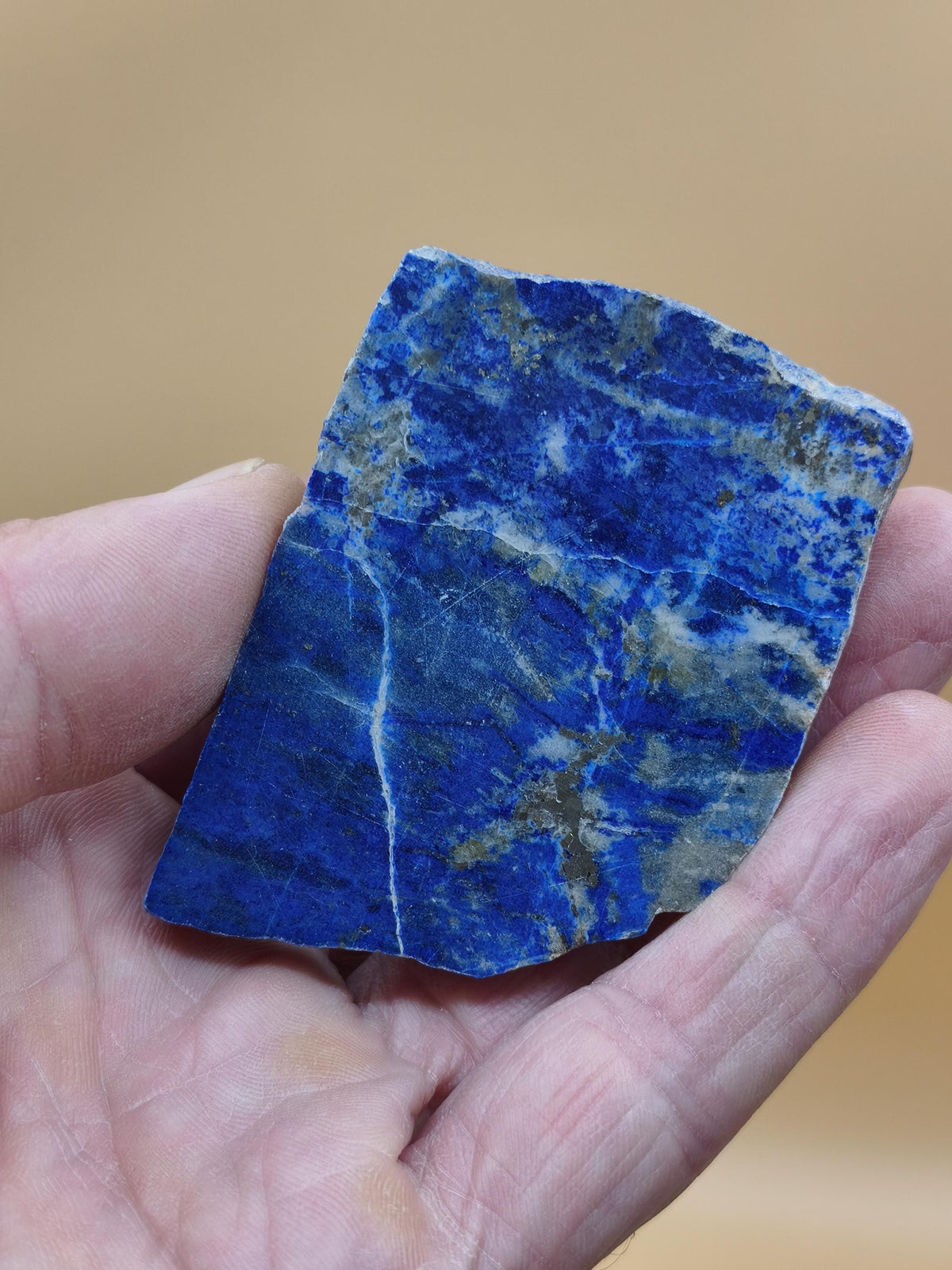 LapisLazuli Scheibe Edelstein blau Stufe Anschliff Deko Platte Kristall Vintage Meditation Heilstein Frau Mann Geschenk Er Sie Haus Energie