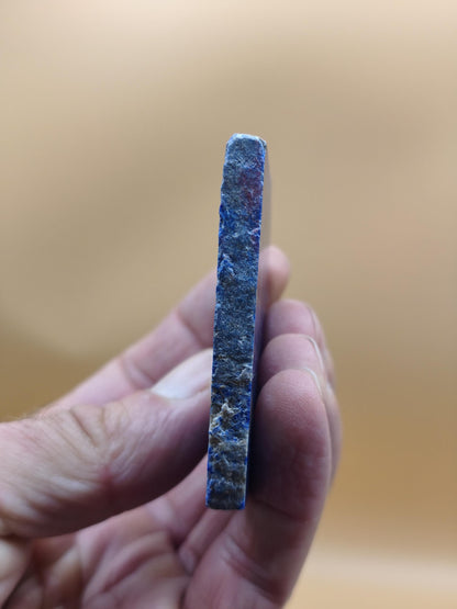 LapisLazuli Scheibe Edelstein blau Stufe Anschliff Deko Platte Kristall Vintage Meditation Heilstein Frau Mann Geschenk Er Sie Haus Energie