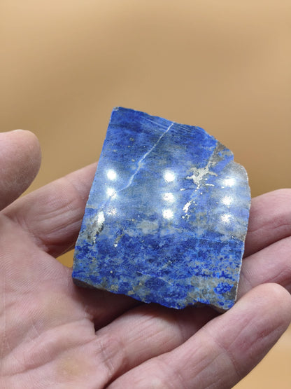 LapisLazuli Scheibe Edelstein blau Stufe Anschliff Deko Platte Kristall Vintage Meditation Heilstein Frau Mann Geschenk Er Sie Haus Energie