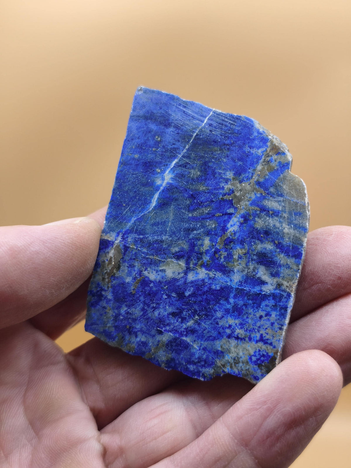 LapisLazuli Scheibe Edelstein blau Stufe Anschliff Deko Platte Kristall Vintage Meditation Heilstein Frau Mann Geschenk Er Sie Haus Energie