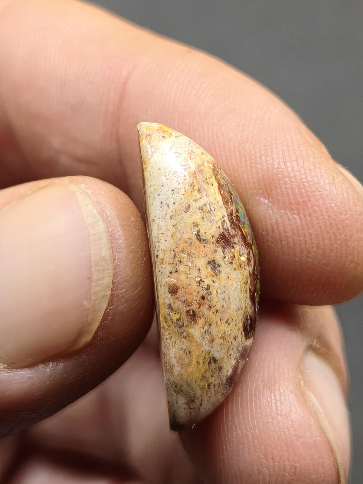 Feuer Opal Mexiko Cantera AAA Sammlerstein Mineralien Kristalle Kollektion Cabochon natürlich Heilstein Rarität Muster Selten Bunt Traumhaft