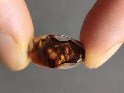 Feuer Acha Mexiko opalisierend AAA Sammlerstein Mineralien Kristalle Kollektion Cabochon natürlich Heilstein Rarität Muster Selten