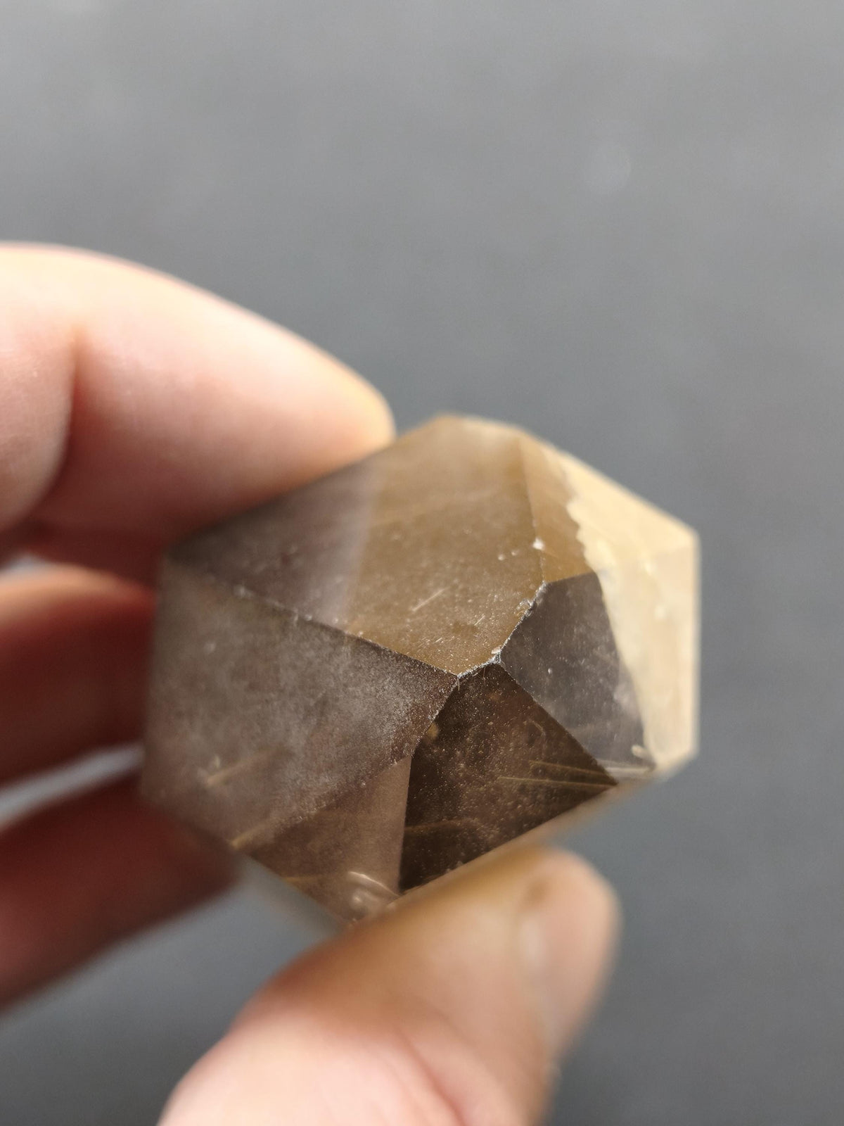Rauchquarz mit Rutil gold roh Sammler Stufe Kristall Rarität ~ Edelstein Deko Heilstein Mineral Kollektion Energie Natur