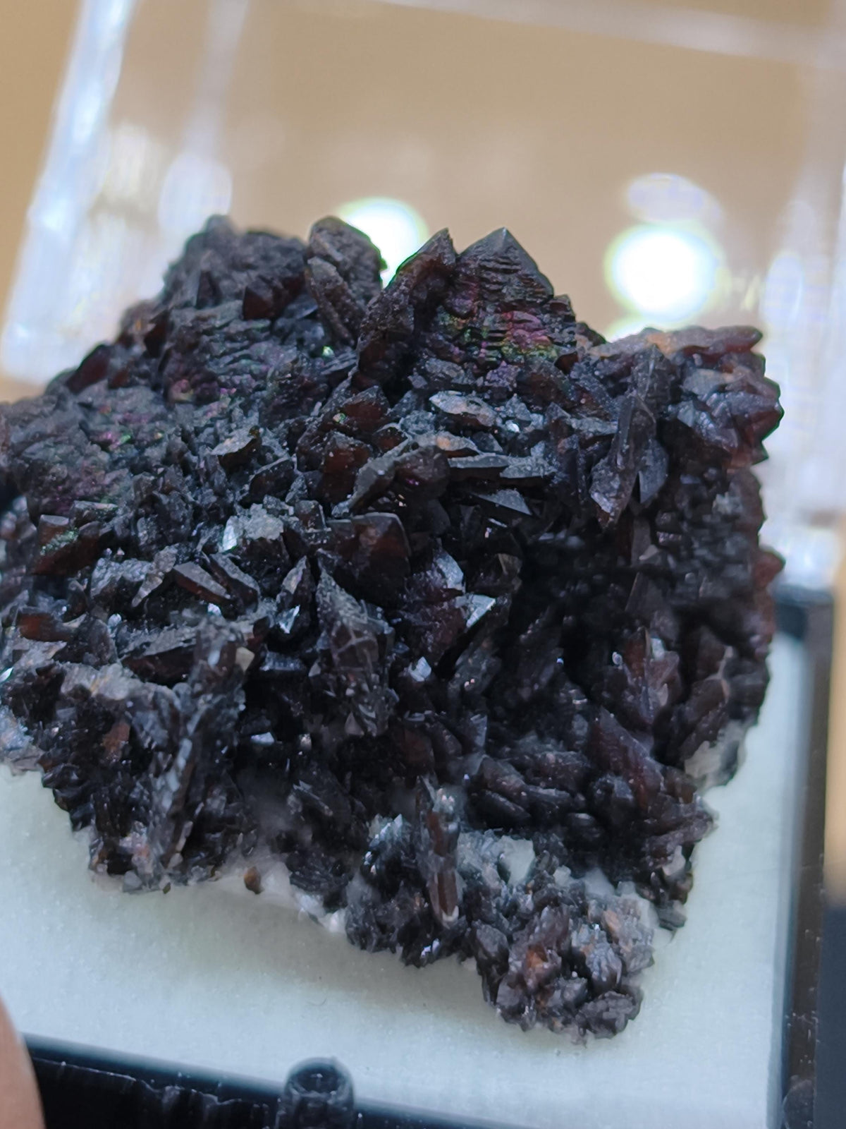 Descloizit Kristallstufe – Berg Aukas, Namibia | Dunkelrotbraune Kristalle Rarität Sammler roh Stufe Edelstein Deko Mineralien
