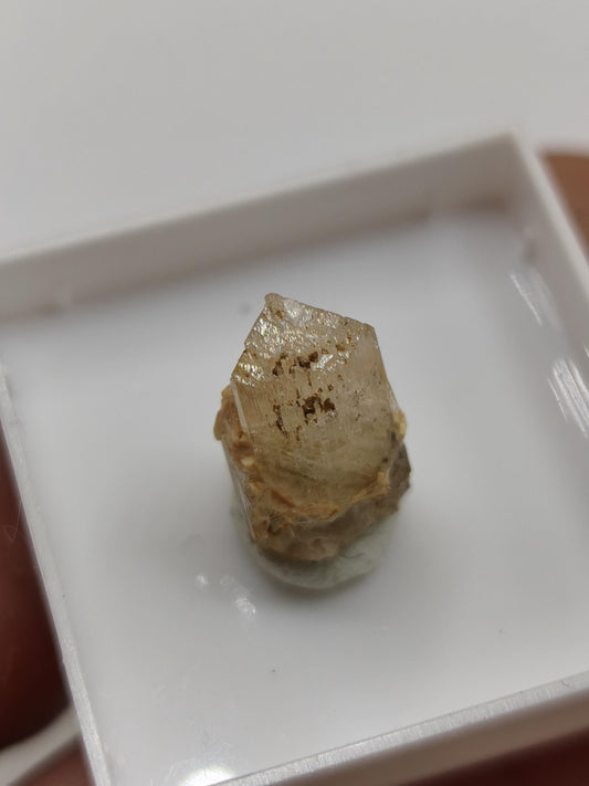 4,5ct Phenakit Kristall aus Namibia | Stiepelmann Mine Erongo | Klarer natürlicher Rohkristall | Seltenes Sammler Mineral Heilstein Rarität